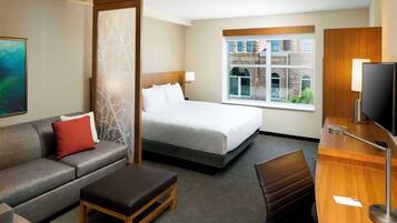 Desk, blackout curtains, iron/ironing board, free WiFi