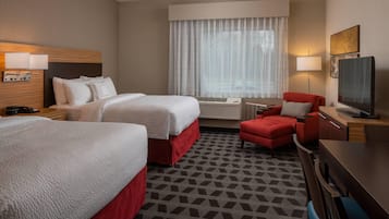 In-room safe, desk, laptop workspace, blackout curtains