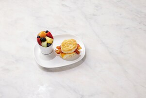 Daily to-go breakfast for a fee