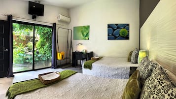 Premium bedding, down duvets, in-room safe, desk