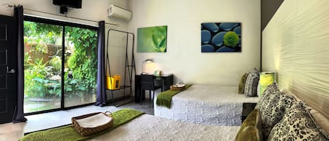 Premium bedding, down comforters, in-room safe, desk