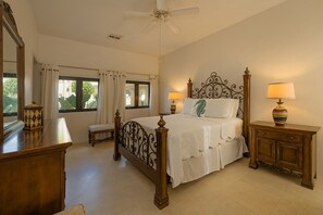 4 bedrooms, in-room safe, iron/ironing board, travel cot
