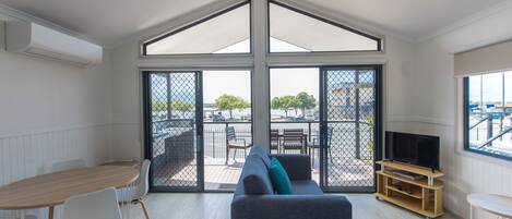 Two Bedroom Cabin | Living room | Flat-screen TV, DVD player