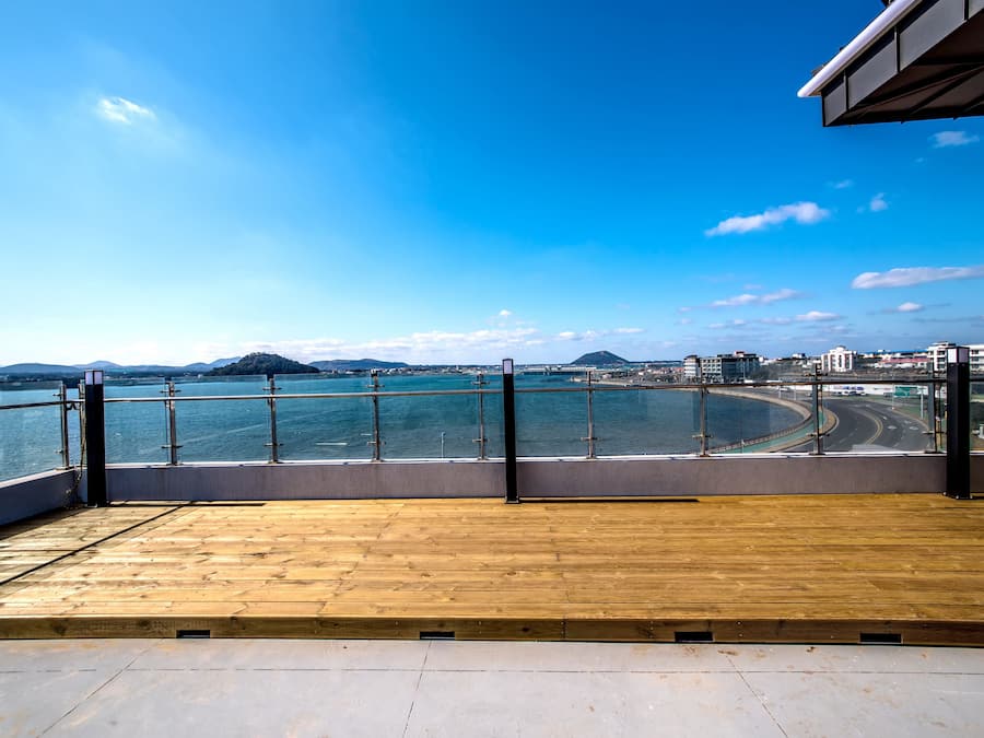 Blick von der Unterkunft