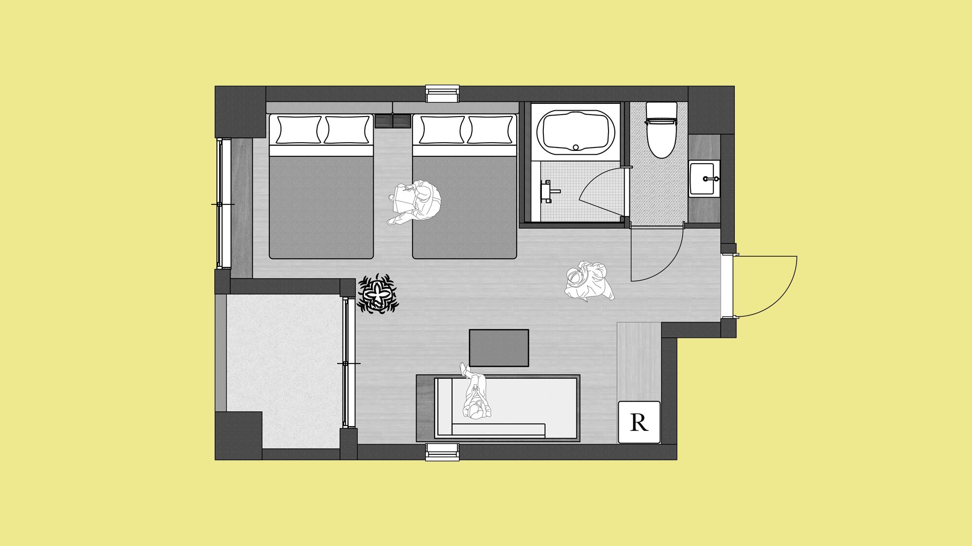 junior suite, non smoking | floor plan