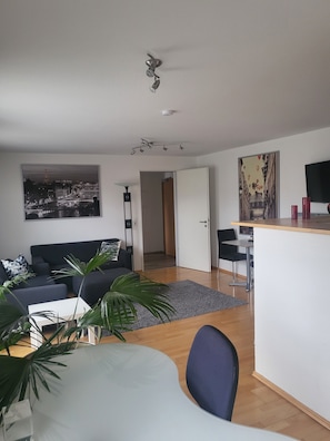 Junior Suite | Living area | Flat-screen TV - Biohotel Wilhelmshöher Tor (Kassel)