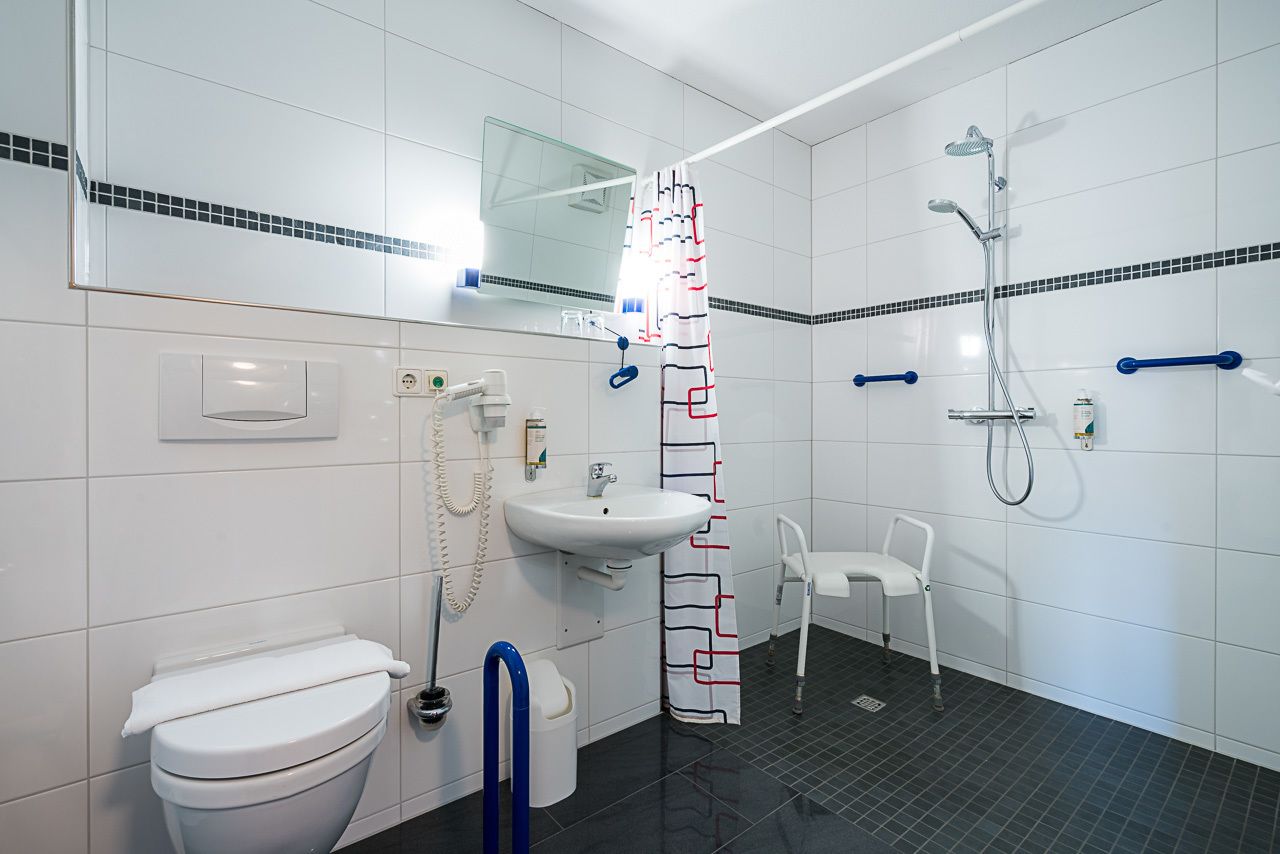 free toiletries, hair dryer, towels