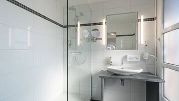 Free toiletries, hair dryer, towels