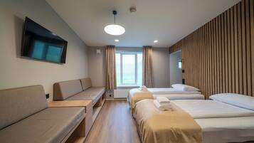 Skrivbord, gratis wi-fi, sängkläder och rullstolsanpassning