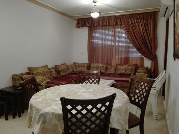 Exclusive Apartment, 3 Bedrooms | Living room | Plasma TV - Complexe Marina Smir Puerto (Allyene)