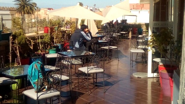 Outdoor dining - Hotel Lutece (Rabat)