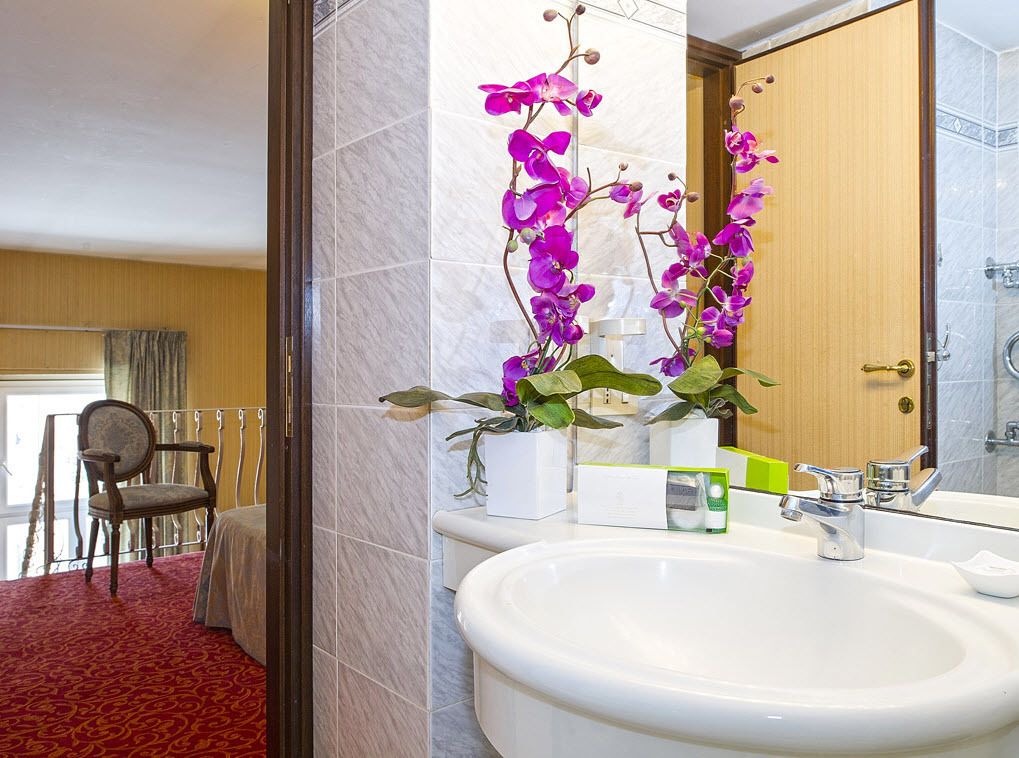 free toiletries, hair dryer, bidet, towels