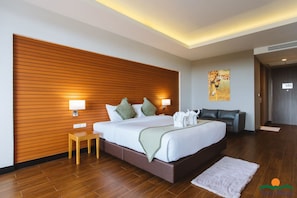 Ropa de cama de alta calidad y minibar