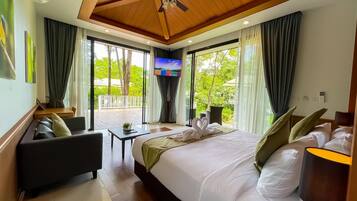 Ropa de cama de alta calidad y minibar