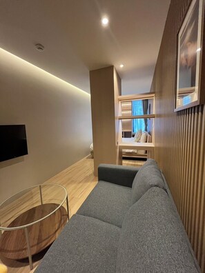 Chambre Standard double, balcon | Coffre-fort, décor unique, ameublement unique, rideaux d’obscurcissement