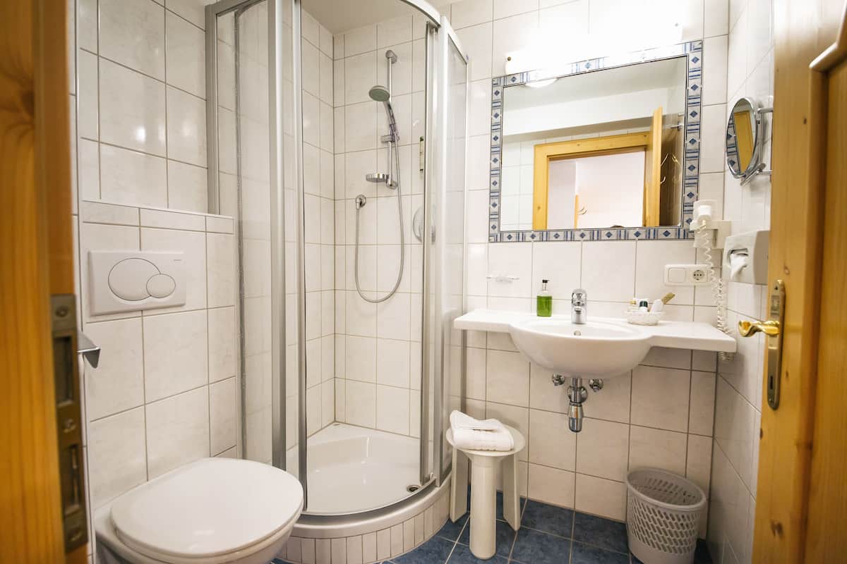 shower, free toiletries, hair dryer, bathrobes