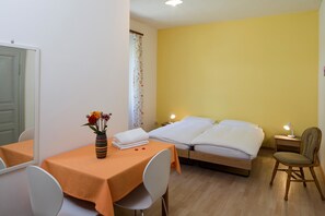 Desk, rollaway beds, free WiFi, bed sheets