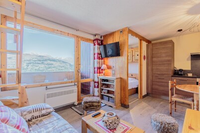 duplex 6 beds center station Les COCHES. domain MONTCHAVIN LA PLAGNE