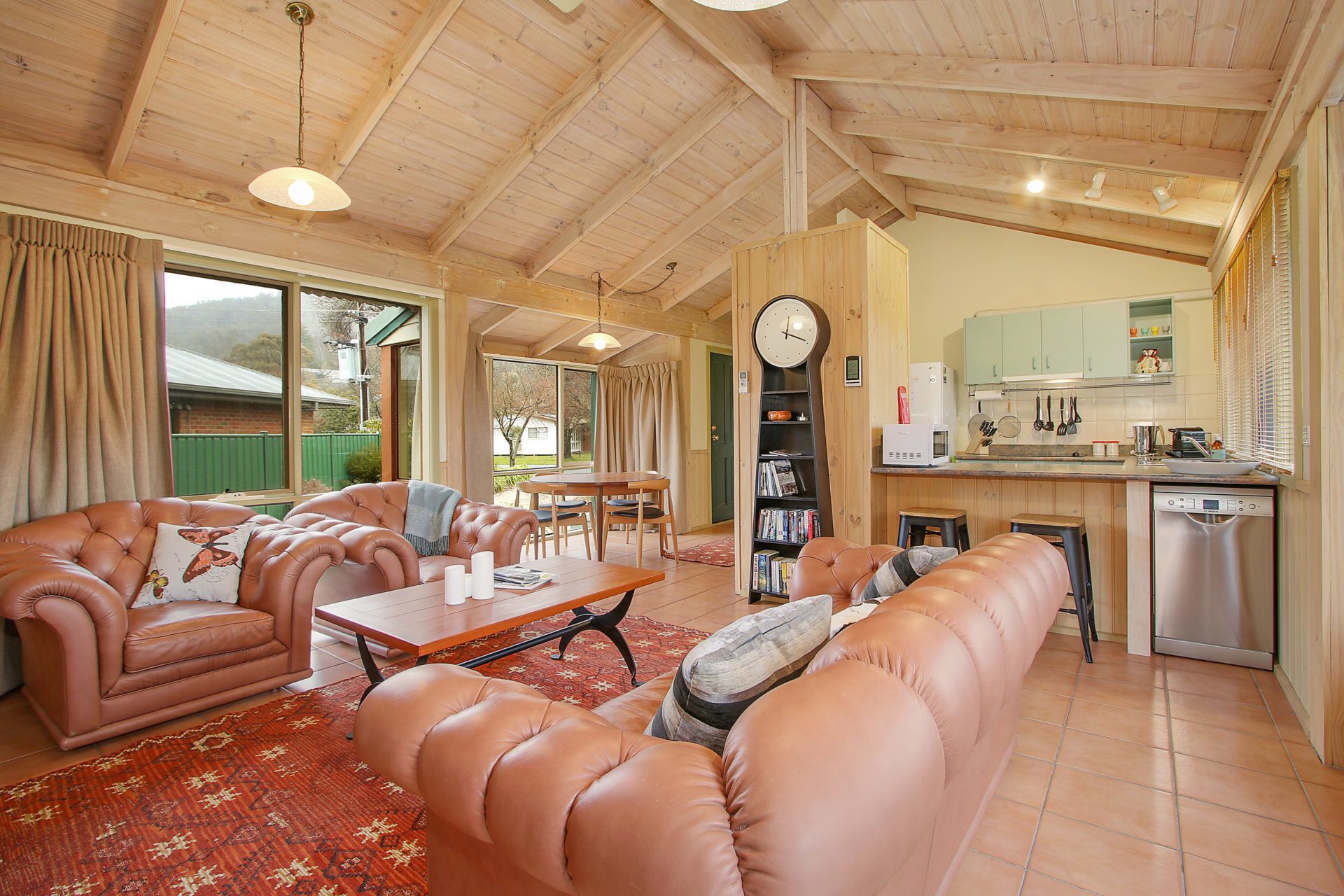 Cottage, 2 Bedrooms | Living area | TV, fireplace