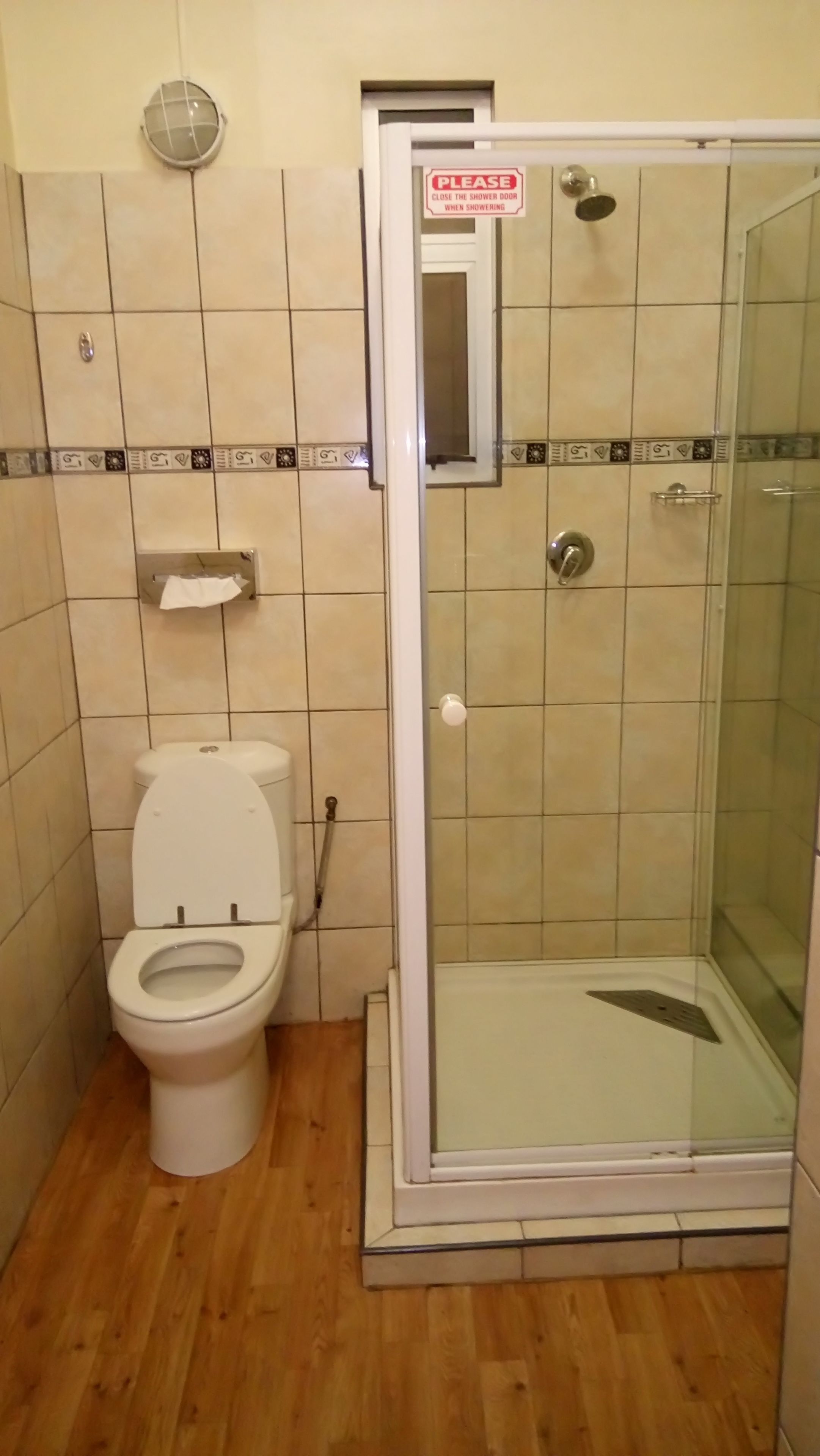 shower, free toiletries, towels