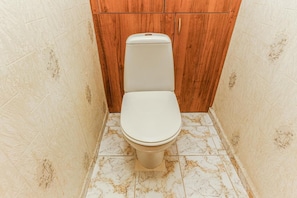 Bathtub, free toiletries, hair dryer, slippers