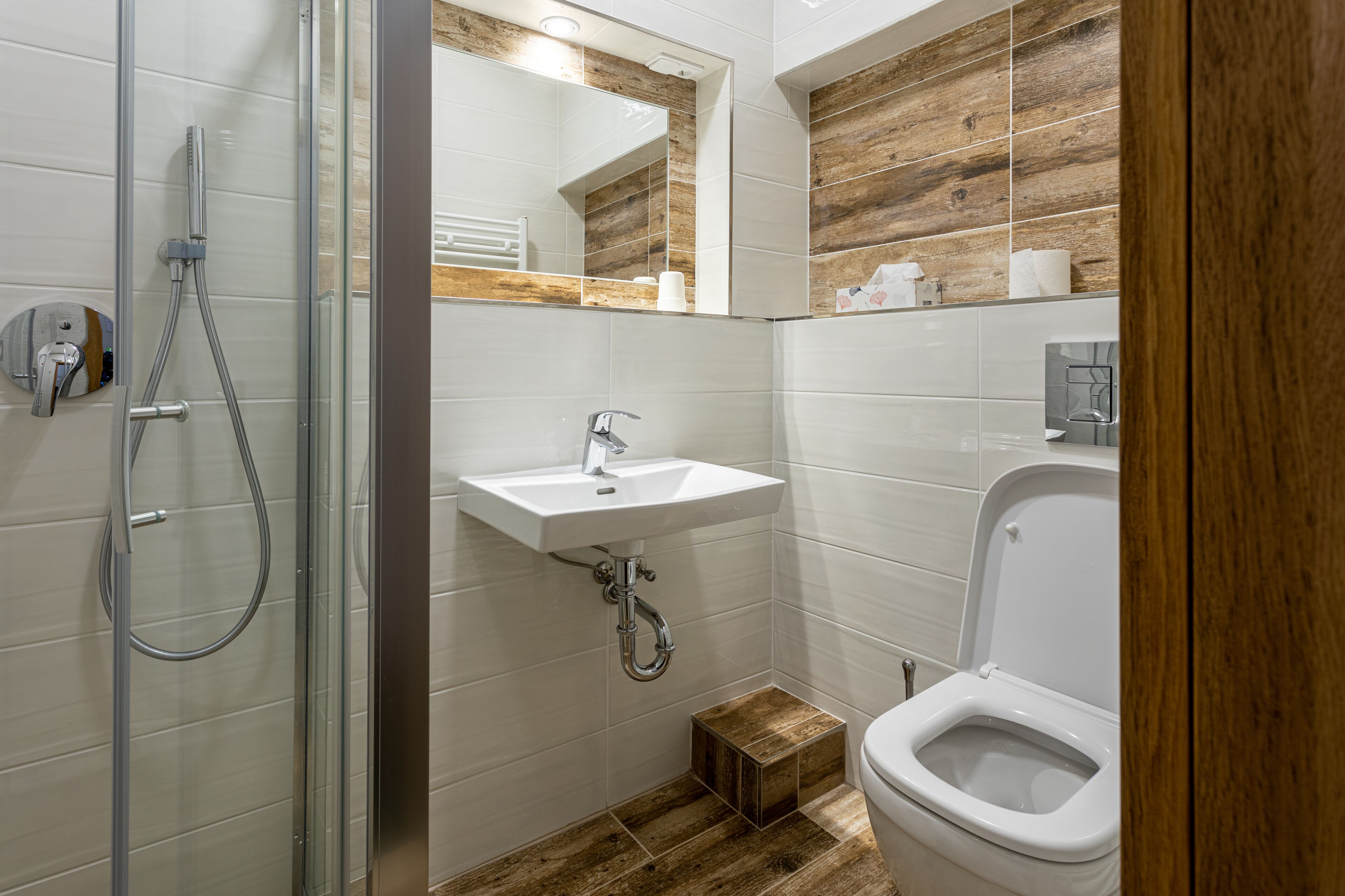 free toiletries, hair dryer, towels