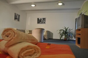 Family Room | Blackout curtains, iron/ironing board, free WiFi, bed sheets - Penzion U Vlka (Ceske Budejovice)
