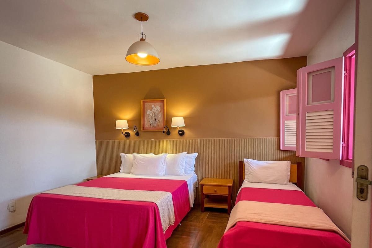 Cabaña familiar, cocina | Minibar, wifi gratis y ropa de cama