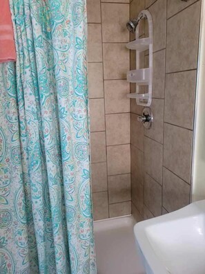 Single Room, 1 Queen Bed, Refrigerator & Microwave | Bathroom | Towels - The Monarch Motel (Cheboygan)