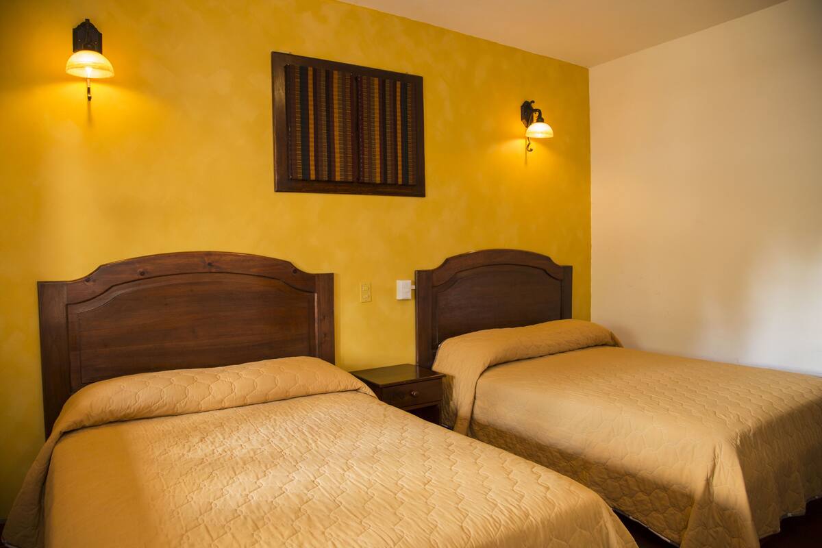 Desk, free WiFi, bed sheets