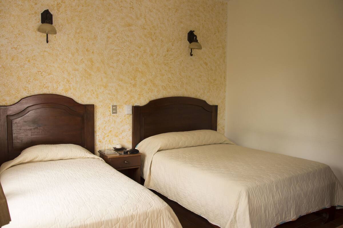 Desk, free WiFi, bed sheets