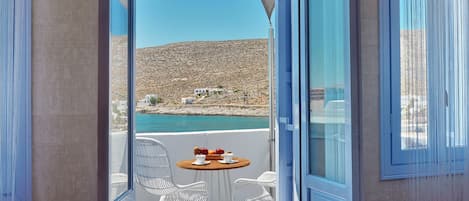 Luxury-Suite, Whirlpool, Meerblick | Balkon