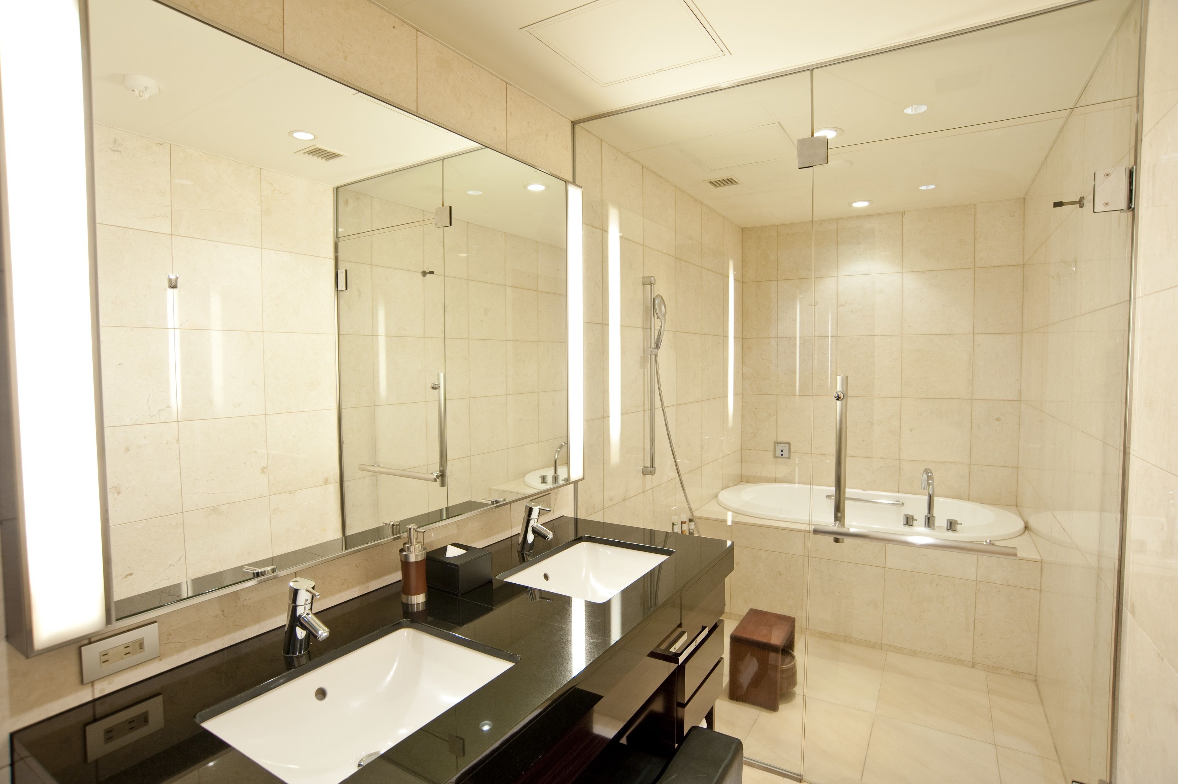 precious suite twin | bathroom | separate bathtub and shower, deep-soaking bathtub, free toiletries