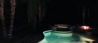 Hemlig flykt med privat saltvattenpool och spa