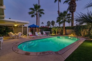 Piscine extérieure, piscine chauffée