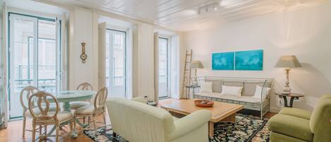 TV, DVD player, books