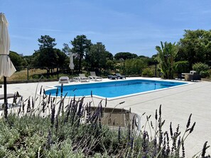 A heated pool