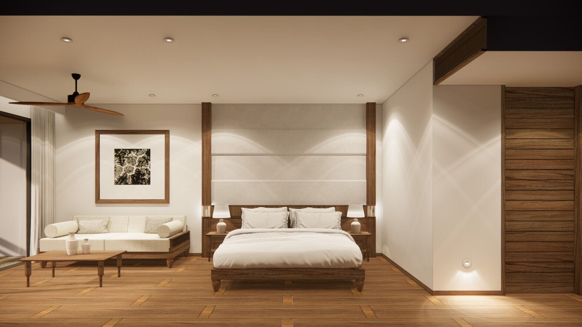 Deluxe tweepersoonskamer | Een minibar, een kluis op de kamer, een bureau, verduisterende gordijnen