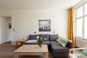 TV, DVD-spiller, bøker og musikkbibliotek