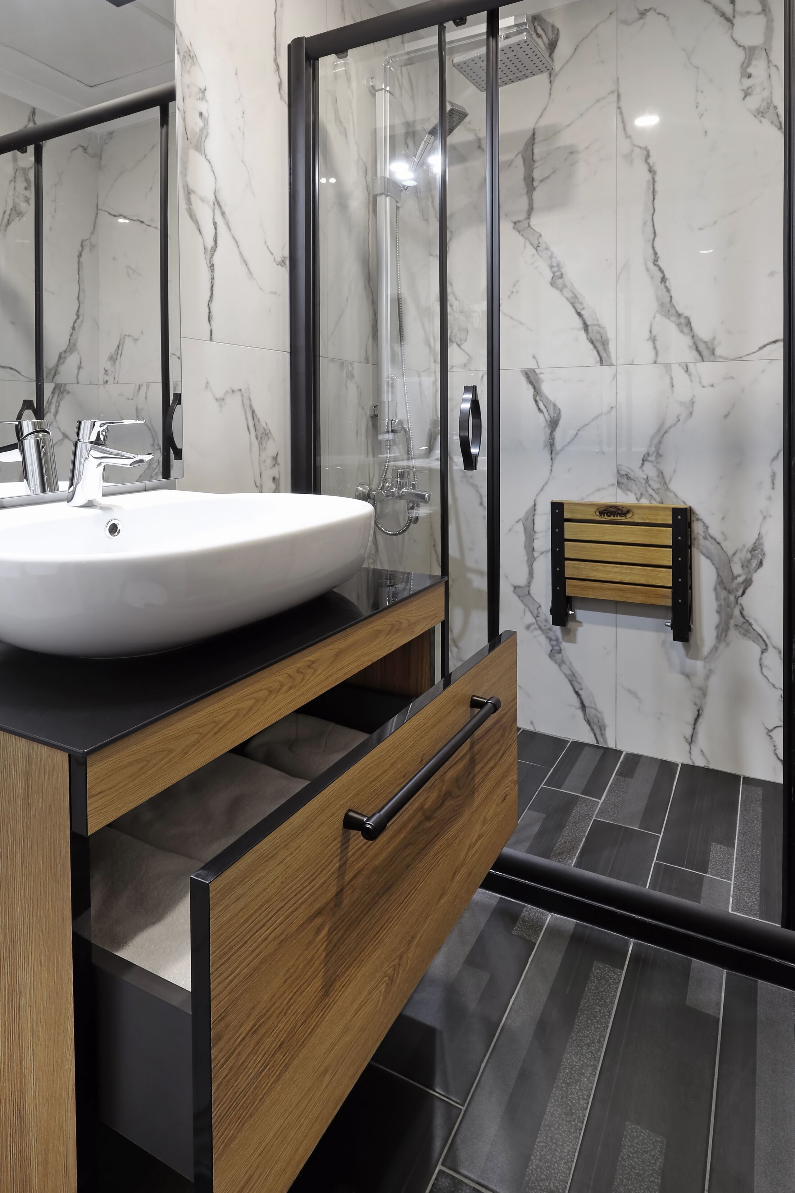 free toiletries, hair dryer, slippers, towels