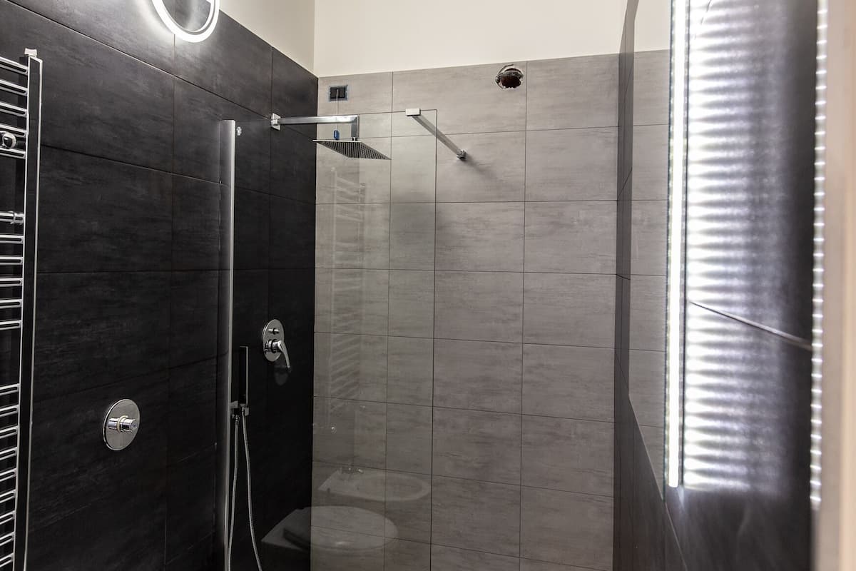 free toiletries, hair dryer, slippers, towels