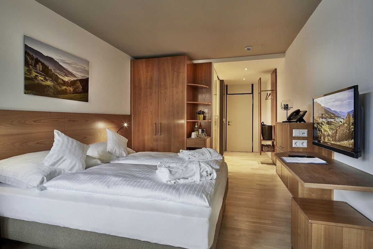 basic single room, balcony | living area | flat-screen tv