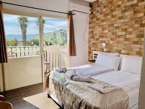 Habitació doble o amb dos llits individuals clàssica, banyera d'hidromassatge | Vista des de l'habitació