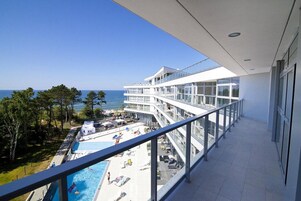Deluxe Apartment, 2 Bedrooms, Sea View | Balcony