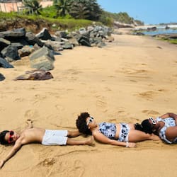 On the beach