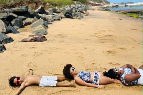 On the beach