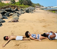 En la playa