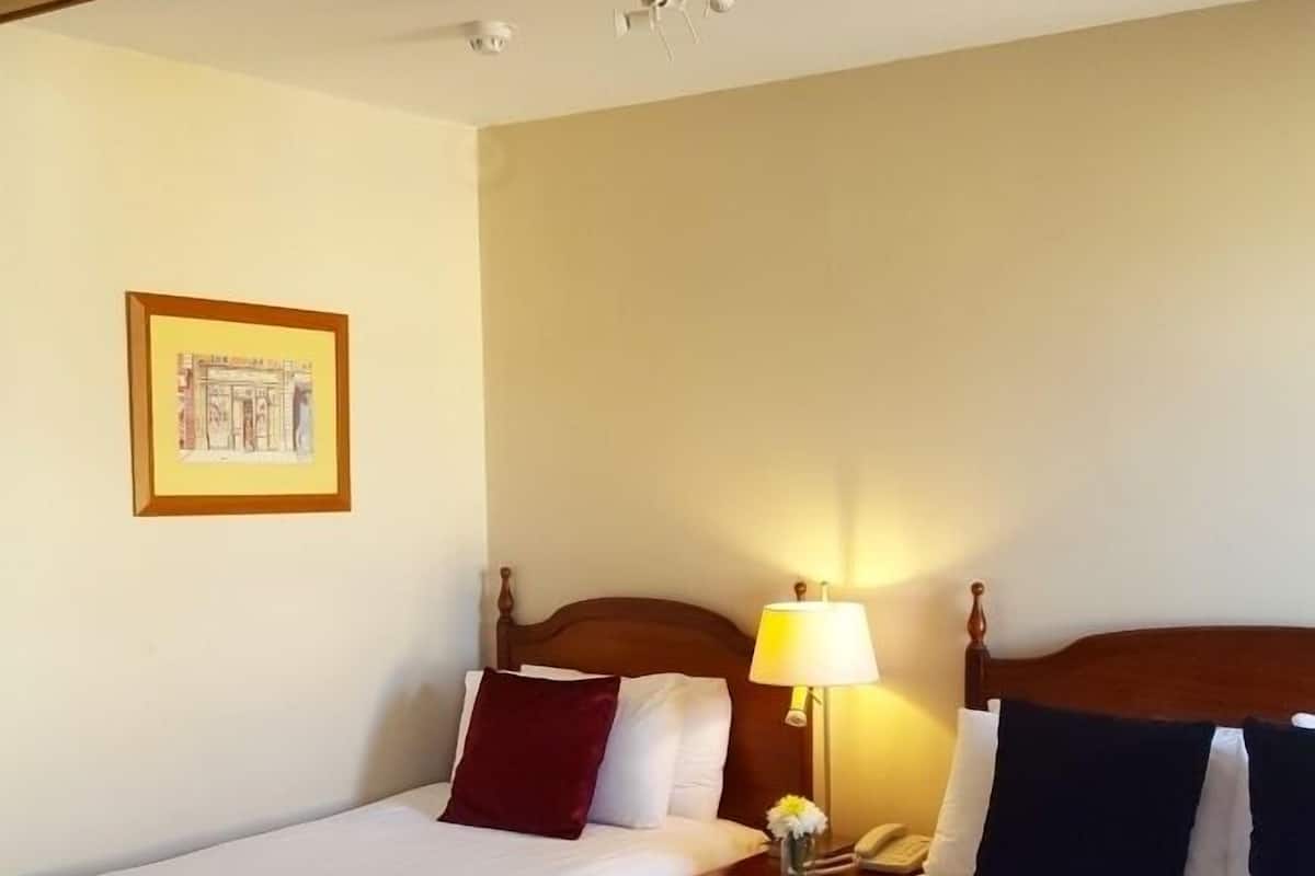 Habitación clásica con 2 camas individuales | Decoración personalizada, muebles diferentes y escritorio