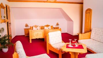 Desk, free WiFi, bed sheets