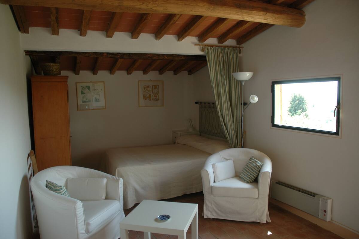 Estudio romántico, vista a la colina | 1 habitación y ropa de cama de alta calidad
